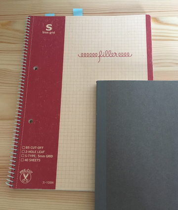 KOKUYO filler notebook and MUJI notebook
