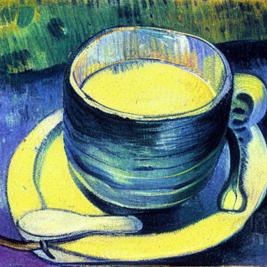 A cup of coffee by Gauguin